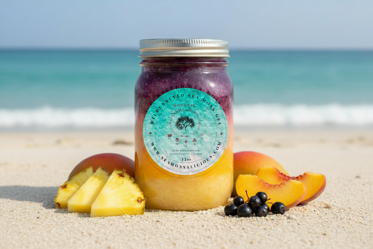 Fruit Combo Sea Moss Gel with Label